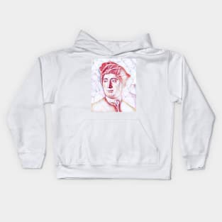 David Hume Portrait | David Hume Artwork | Line Art Kids Hoodie